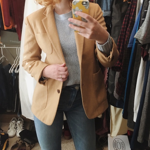 ralph lauren camel hair blazer